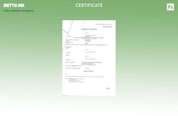 модерен стил Русија Канцеларија за матични книги на образец на матичната книга н